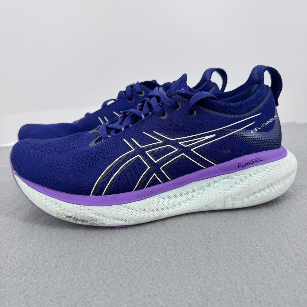 ASICS GEL Nimbus 25 Shoes Womens Size 9.5 Blue Purple Running Sneakers 1012B356